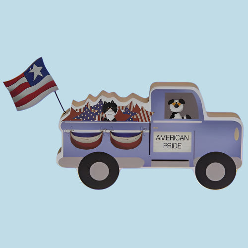 American Pride Chunky truck with cat and dog